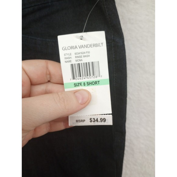 NWT Gloria Vanderbilt Mid Rise Comfort Fit Trousers Size 8 Short MSRP $34.99 EC - Picture 3 of 16